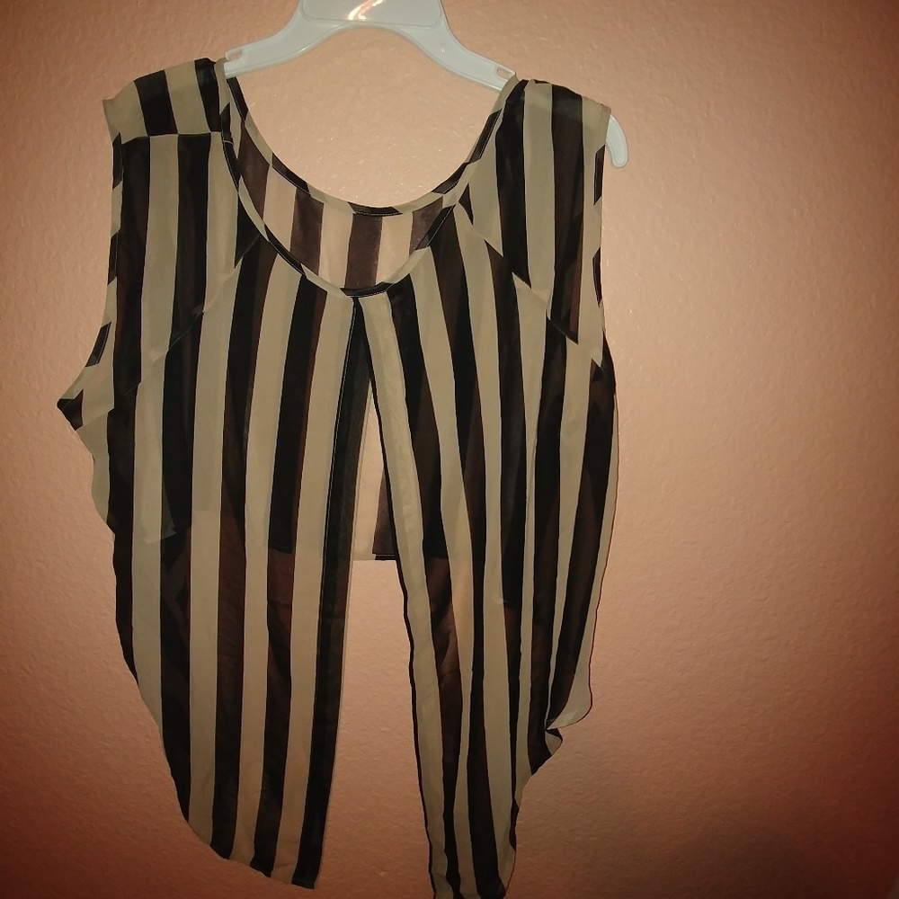 Plus Size Sheer high low top